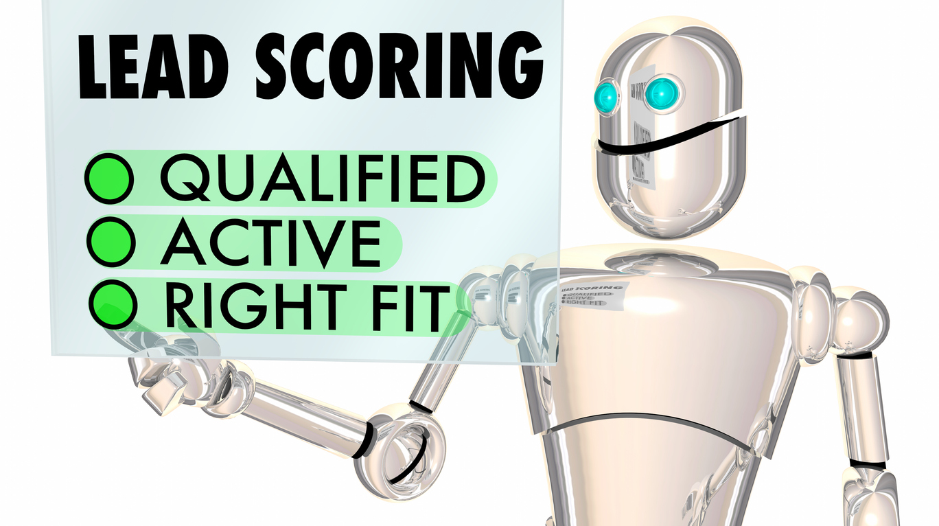 AI robot using a lead scoring model based on quality, activity, and fit