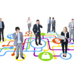 Buyers standing at different points of the sales pipeline.